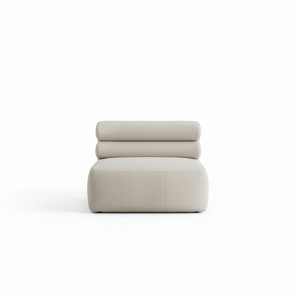 Roma modular single seat unit with sleek design and plush cushioning
