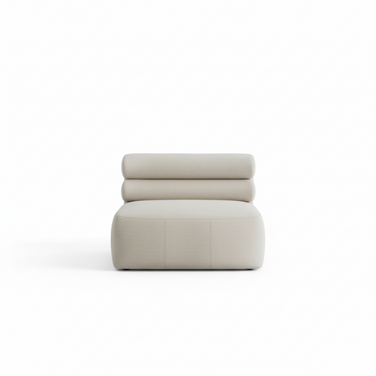 Roma modular single seat unit with sleek design and plush cushioning
