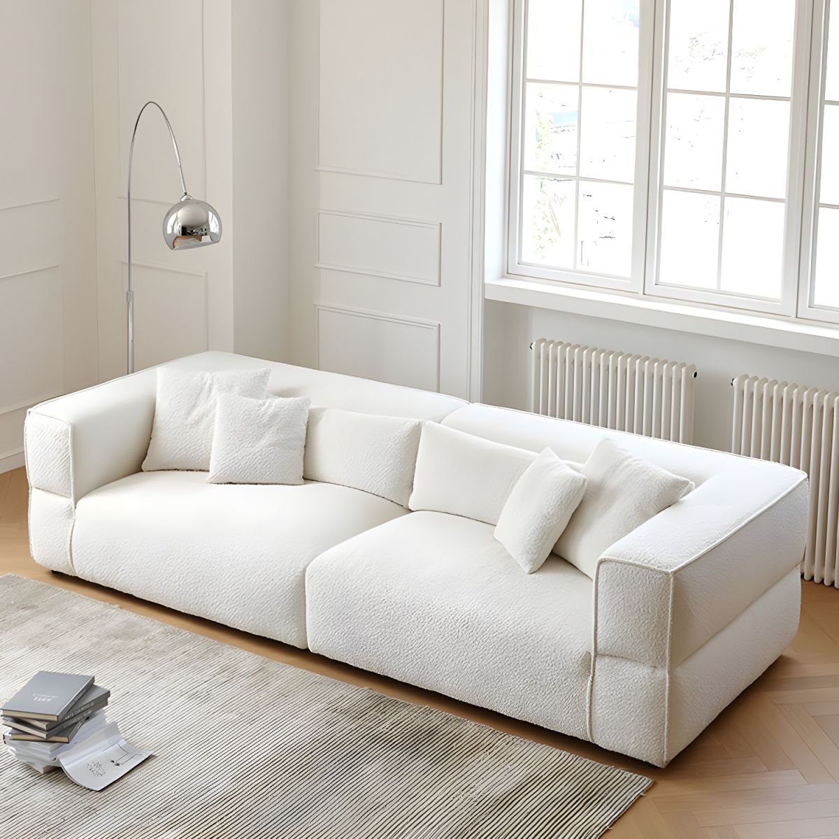Romeo large sofa with clean lines and soft foam interiors for everyday luxury