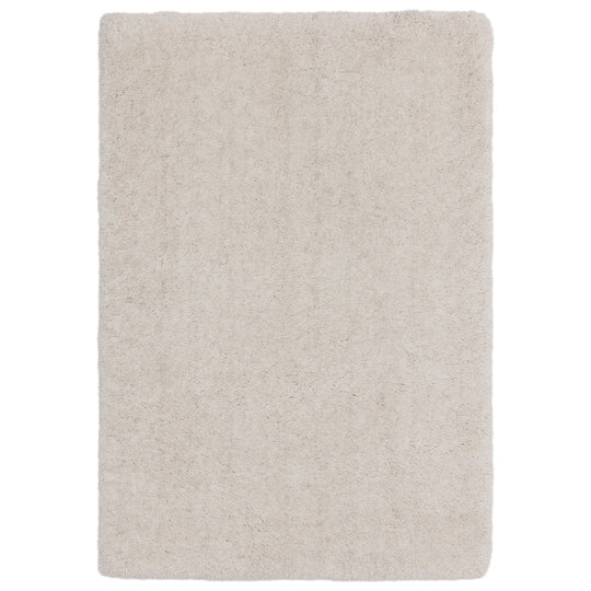 The Rosera Off White Hand Woven Rug is shown in a full top-down view on a clean white background, highlighting its soft neutral tone, artisanal weave, and balanced handcrafted structure.