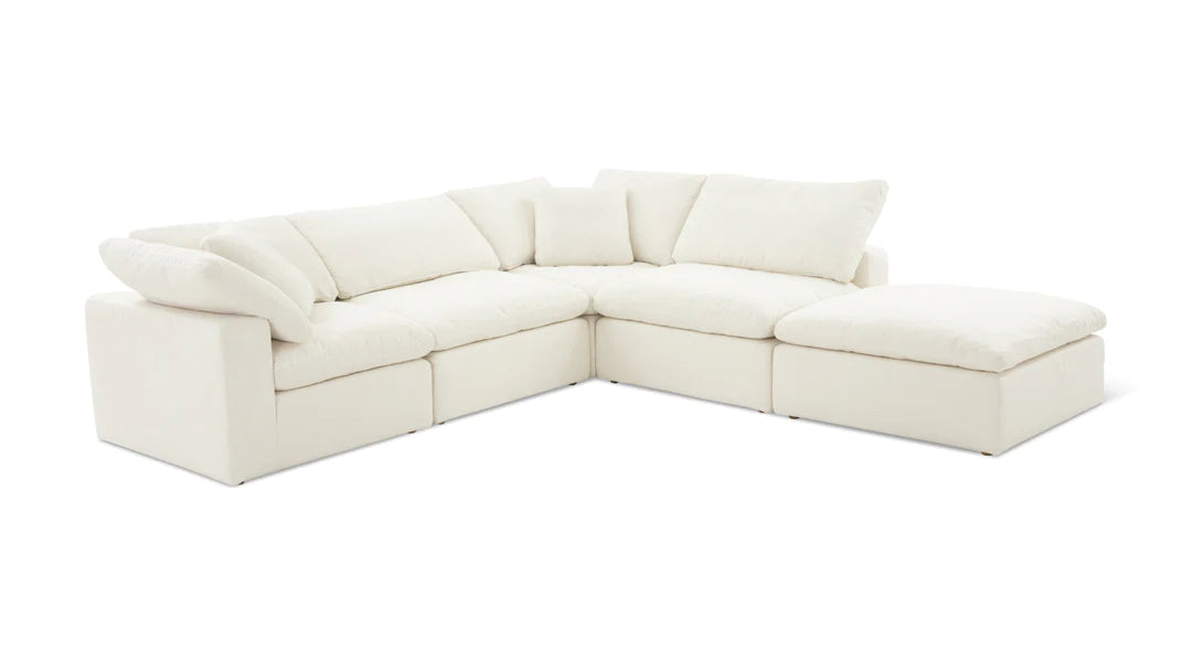 Cloud L Shape Open End Sofa + Foot Stool