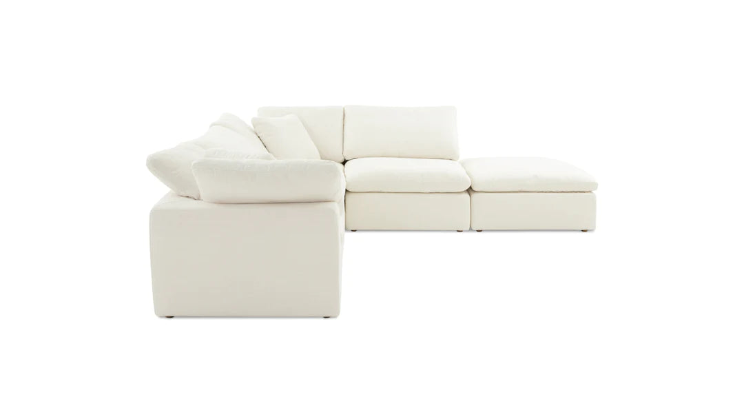 Cloud L Shape Open End Sofa + Foot Stool