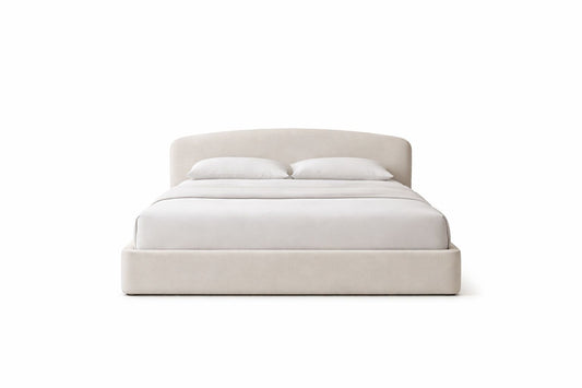 Minimal Curved Headboard with Modern Finish
Alt text: seno bed with gently curved headboard and smooth upholstered base