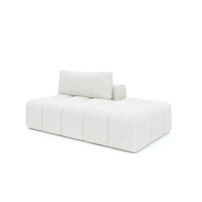 Side angle of Sienna modular L shape chaise and ottoman sofa
