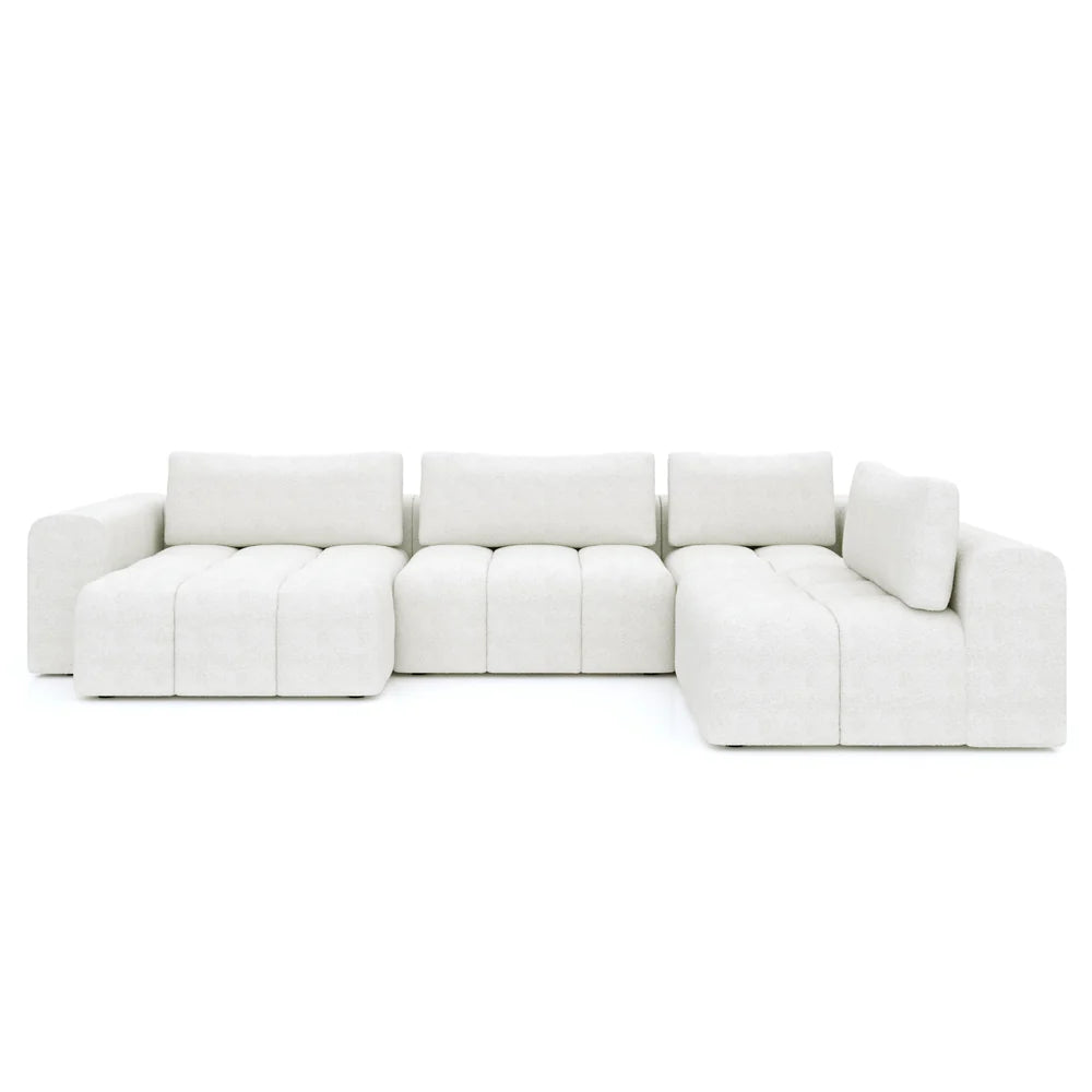 Sienna modular corner chaise 4 piece sofa in modern living room setting