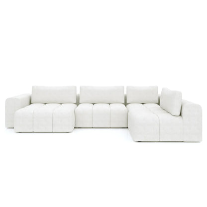 Sienna modular corner chaise 4 piece sofa in modern living room setting