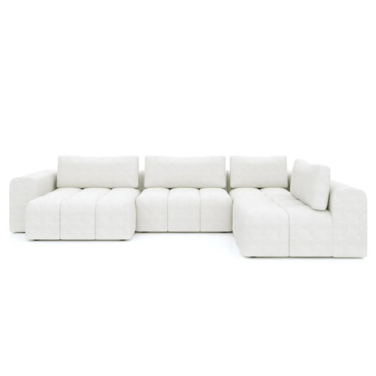 Sienna modular corner chaise 4 piece sofa in modern living room setting