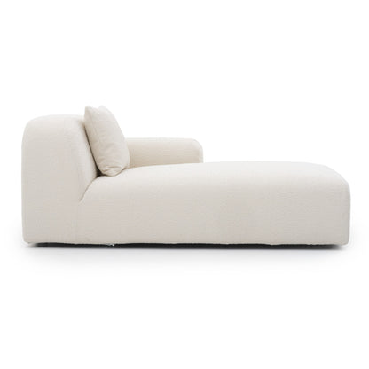 chaise lounge module with soft upholstery and clean lines for contemporary living spaces
