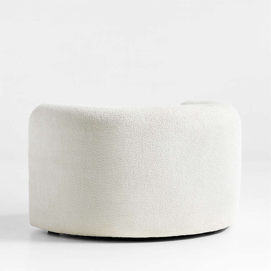 Close up of fabric and arm detail on Snug love seat