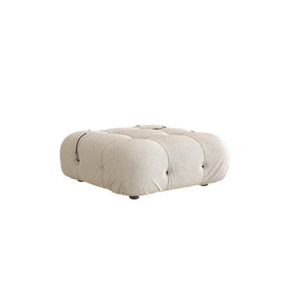 Storm bouclé Footstool module with plush textured upholstery and modular contemporary design