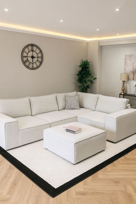 Ex Demo Marylebone Corner Sofa Closed End Sofa + Footstool (Quick Delivery)