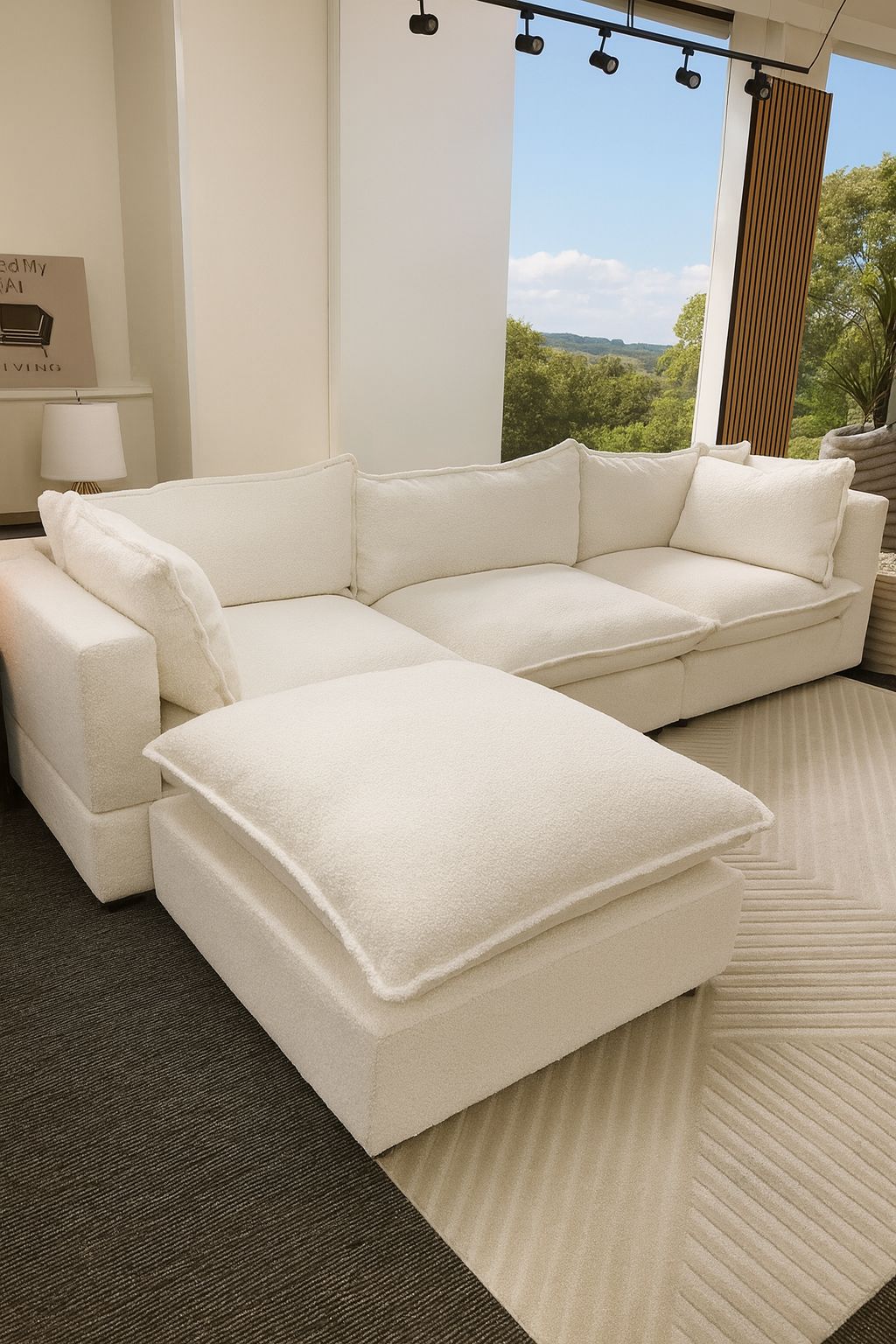 Ex Demo Poka 3 Seat Modular Sofa + Footstool (Quick Delivery)