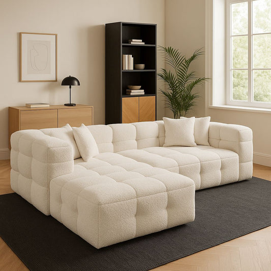 Ex Demo Kyla Chaise L Shape Sectional Sofa (Quick Delivery)