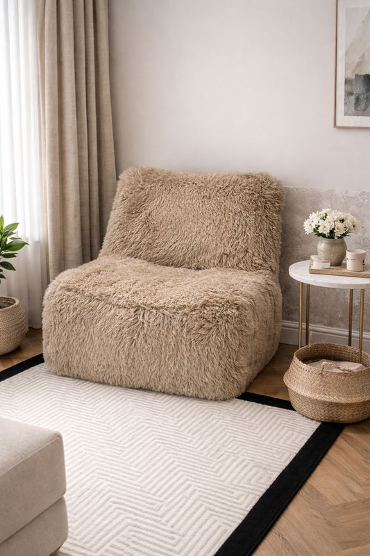 Ex Demo Talo Faux Sheepskin Swivel Accent Chair (Quick Delivery 10-14 days)