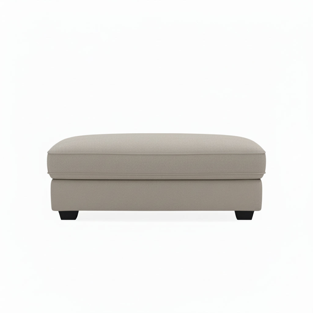 Beige ottoman on a white background
