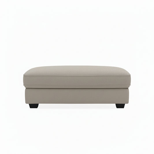 Beige ottoman on a white background