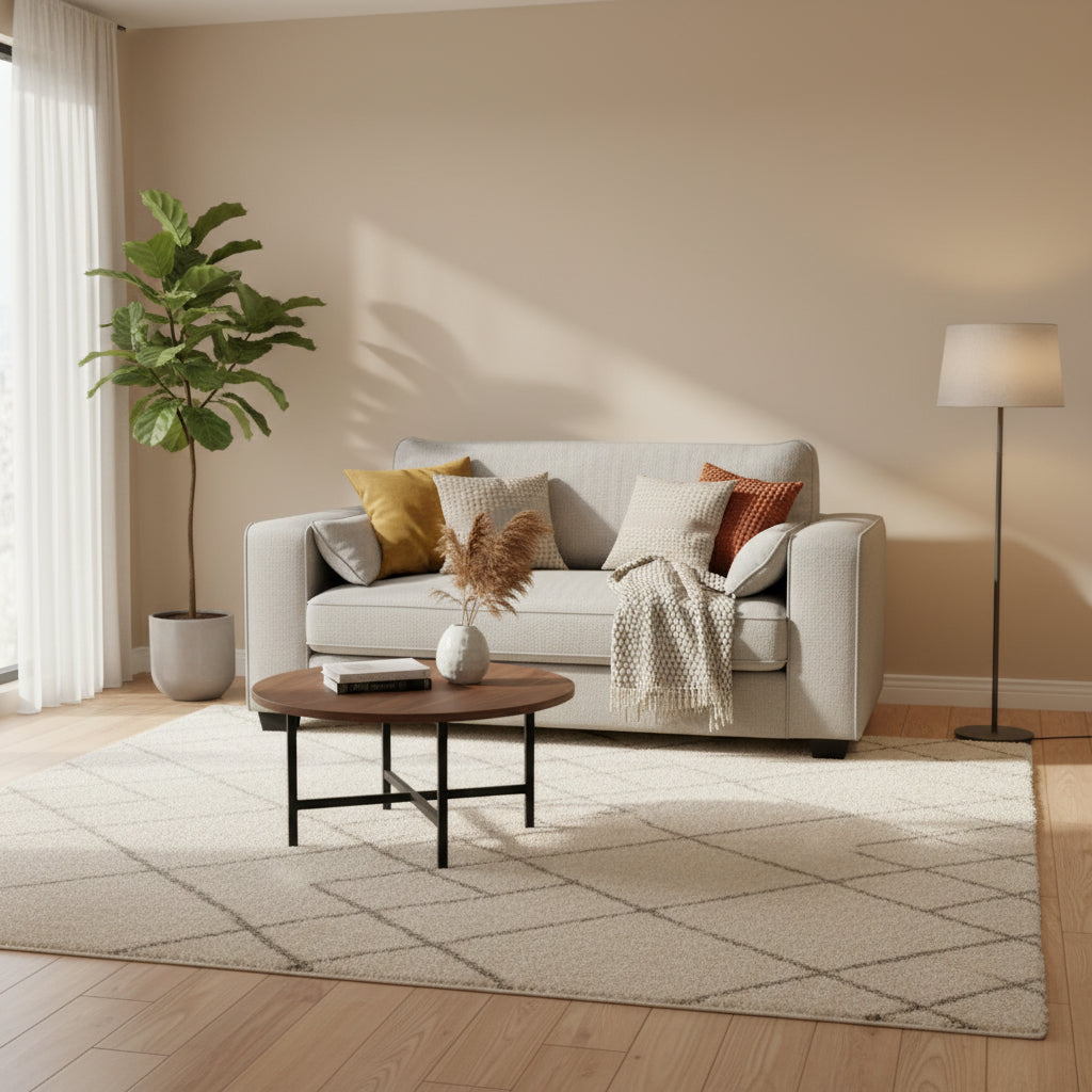 refined loveseat with Black Wooden legs and premium upholstery