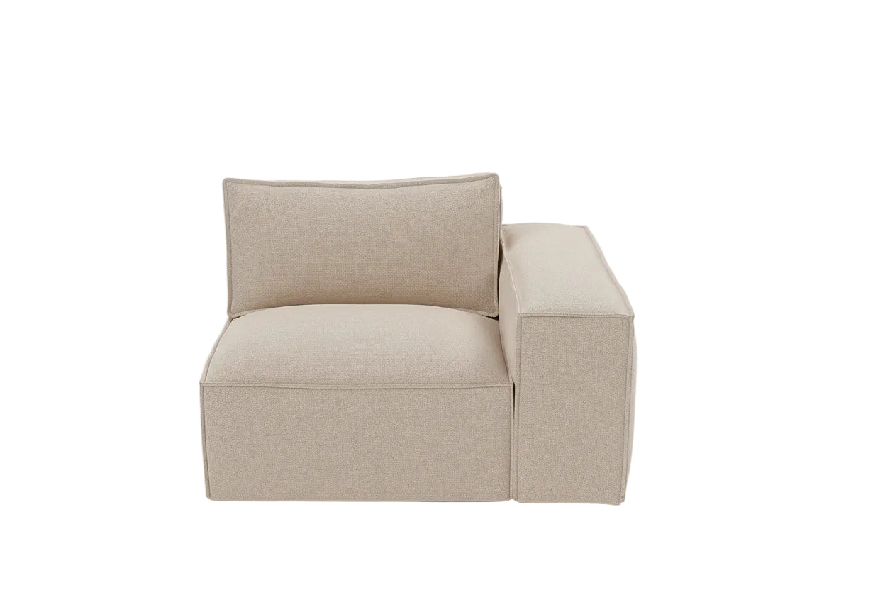 modern right side sofa module with deep cushioning

